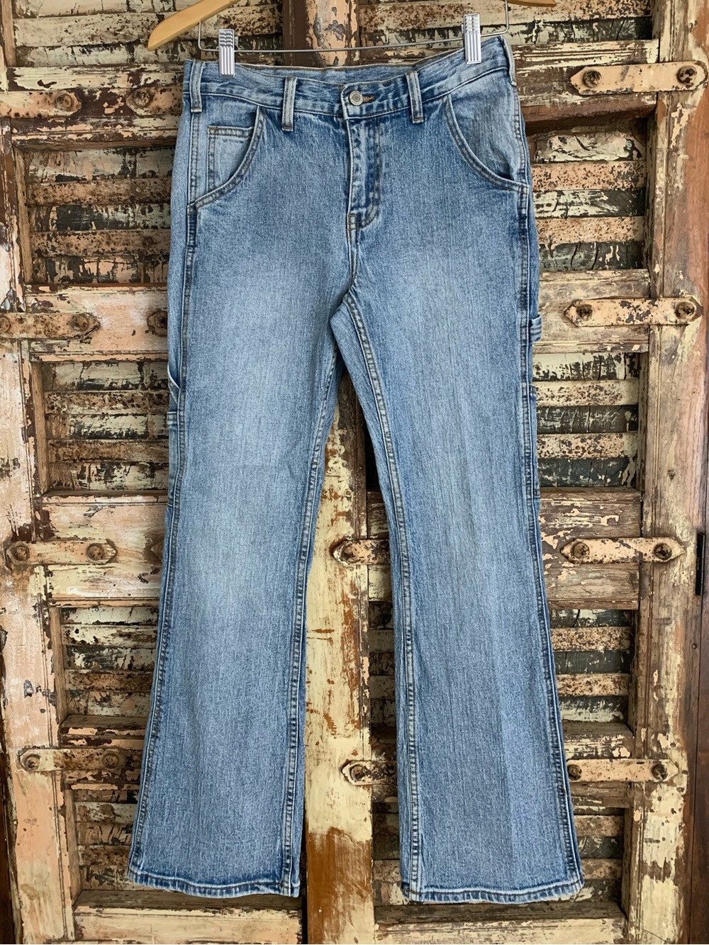 J. Galt Shanghai Low Rise Denim Carpenter Bootcut Blue Jeans, RR212BH, Sz Small